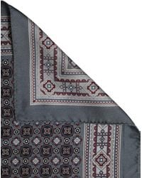 Dolce & Gabbana - Gray Geometric Pocket Square Foulard Scarf - Lyst