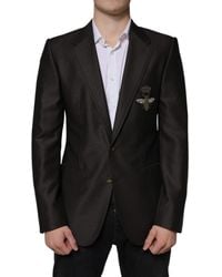 Dolce & Gabbana - Blazer Bee Wool Jacket Coat - Lyst