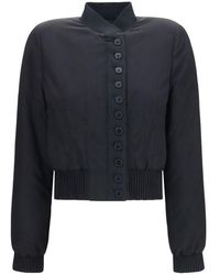 McQueen - Black Polyester Bomber - Lyst