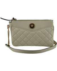 Versace - White Lamb Leather Pouch Crossbody Bag - Lyst