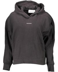 Calvin Klein - Black Cotton 's Hoodie - Lyst