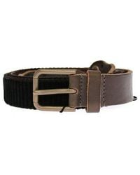 Dolce & Gabbana - Dolce Gabbana Brown Leather Logo Cintura Gürtel Belt - Lyst