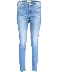 Calvin Klein - Blue Cotton Jeans & Pant - Lyst