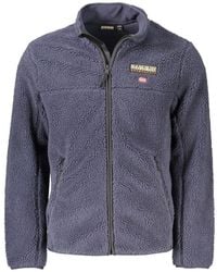 Napapijri - Blue Polyester Men's Sweatshirt - Lyst