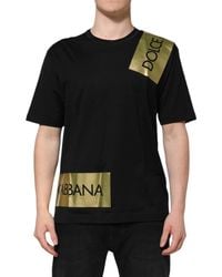 Dolce & Gabbana - T-shirt In Cotton With Patch - Lyst