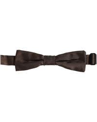 Dolce & Gabbana - Men Brown 100% Silk Adjustable Neck Papillon Bow Tie - Lyst