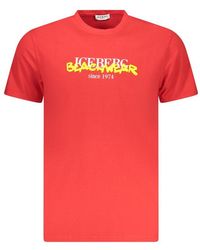 Iceberg - Red Cotton Men's T - Lyst