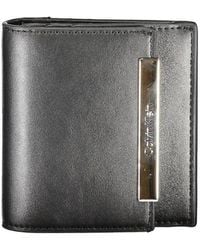 Calvin Klein - Black Polyurethane Wallet - Lyst