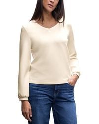 Street One - Beige Modal Sweatshirt - Lyst