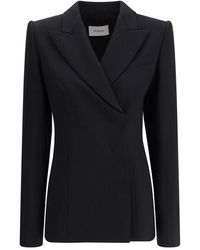 Max Mara - Black Fleece Wool Coat - Lyst