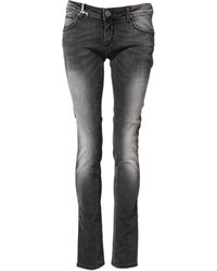 Acht - Dark Gray Cotton Slim Fit Denim Low Waist Denim Jeans - Lyst