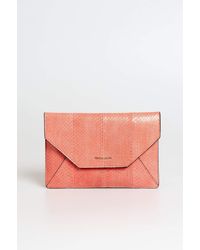 Trussardi - Pink Leather Clutch Bag - Lyst