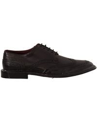 Dolce & Gabbana - Leather Oxford Wingtip Formal Derby Shoes - Lyst