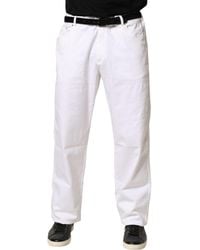 Paul & Shark - White Straight Mid Waist Denim Trouser Jeans - Lyst