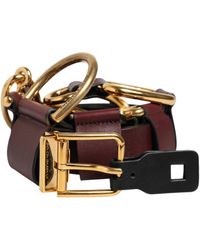 Dolce & Gabbana - Brown Key Ring Clip Attachments Buckle Belt - Lyst