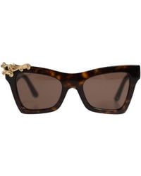 Dolce & Gabbana - Dg4434 Accent Havana Acetate Frame Sunglasses - Lyst