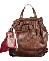 Desigual - Brown Polyurethane 's Backpack - Lyst