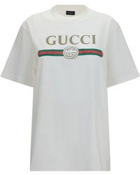 Gucci - White Cotton T - Lyst