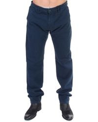 Gianfranco Ferré - Blue Stretch Straight Fit Pants Chinos - Lyst