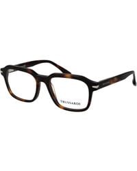 Trussardi - Brown Acetate Glasses (frames) - Lyst