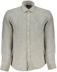 North Sails - "grigio Linen Men's Shirt With Italian Collar" - Lyst