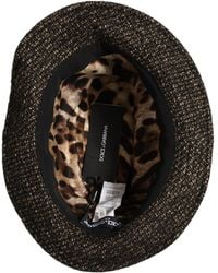 Dolce & Gabbana - Gray Melange Blended Textured Tweed Capello Hat - Lyst