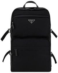 Prada - Logoed Backpack - Lyst