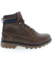 U.S. POLO ASSN. - Elegant High Lace-Up Boots With Logo Accents - Lyst