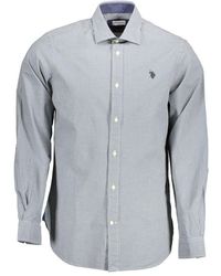 U.S. POLO ASSN. - Azzurro Cotton Men's Shirt - Lyst