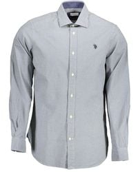 U.S. POLO ASSN. - Azzurro Cotton Men's Shirt - Lyst