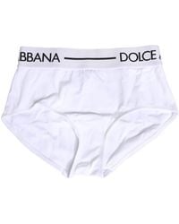 Dolce & Gabbana - Nylon Logo Waistband Panty Underwear Elastane Clothing - Lyst