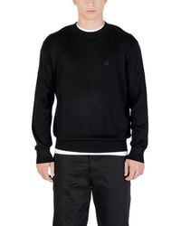 ARMANI EXCHANGE - Black Viscose Sweatshirt - Lyst