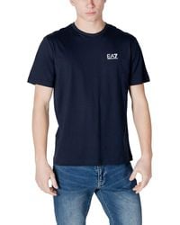 EA7 - Blue Cotton T - Lyst
