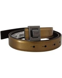 Dolce & Gabbana - Square Buckle Leather Belt - Lyst