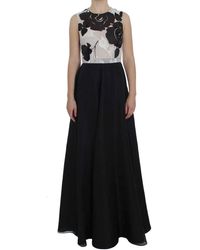 Dolce & Gabbana - Floral Silk Sheath Gown Dress Black Noc10142 - Lyst