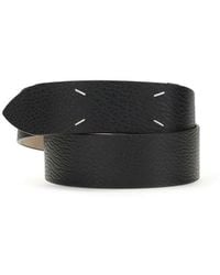 Maison Margiela - Black Calf Leather Bos Taurus Regular Belt - Lyst