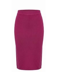 Malo - Purple Cotton Skirt - Lyst