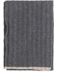 Brunello Cucinelli - Gray Cashmere Scarf - Lyst