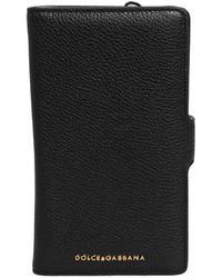 Dolce & Gabbana - Case Flip Cover Black Calf Leather Iphone11 Pro Phone - Lyst