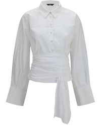 7FOR - White Cotton Dress Shirt - Lyst