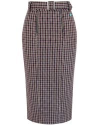 Trussardi - Black Cotton Skirt - Lyst
