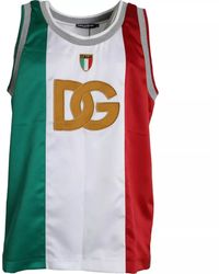 Dolce & Gabbana - Sleeveless Top Italian Flag Basket T-Shirt - Lyst