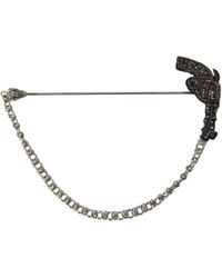 Dolce & Gabbana - Brass Copper Silk Revolver Gun Brooch Lapel Pin - Lyst