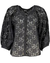 Desigual - Lace Blouse Puff Sleeve - Lyst