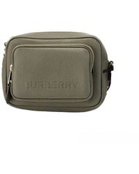 Burberry - Small Branded Dark Fern Grainy Leather Camera Crossbody Bag - Lyst