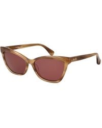 Max Mara - Brown Acetate Sunglasses - Lyst