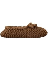 Dolce & Gabbana - Elegant Wool Knit Ballerina Flats - Lyst