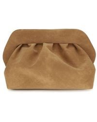 THEMOIRÈ - Beige Suede Leather Clutch Bag - Lyst