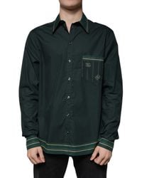 Dolce & Gabbana - Logo Long Sleeve Martini Casual Shirt - Lyst
