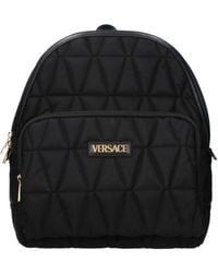 Versace - Black Fabric Backpack - Lyst